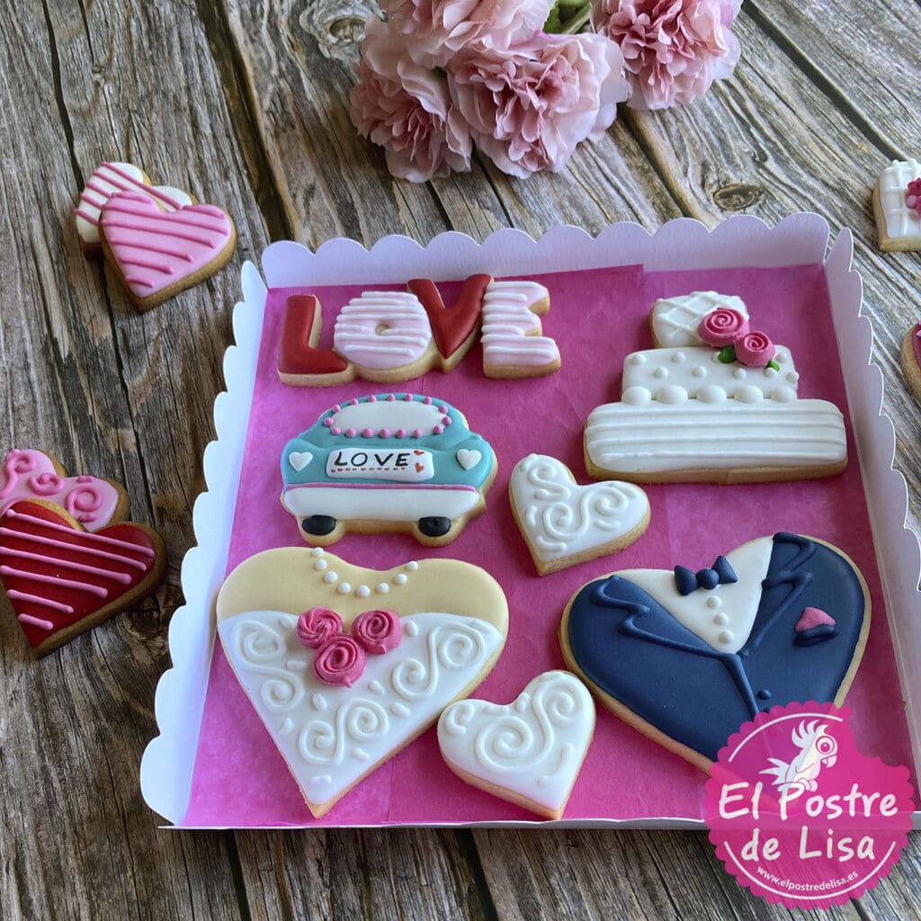 Caja De Galletas Decoradas Para Boda Enlaces Y Bodas 