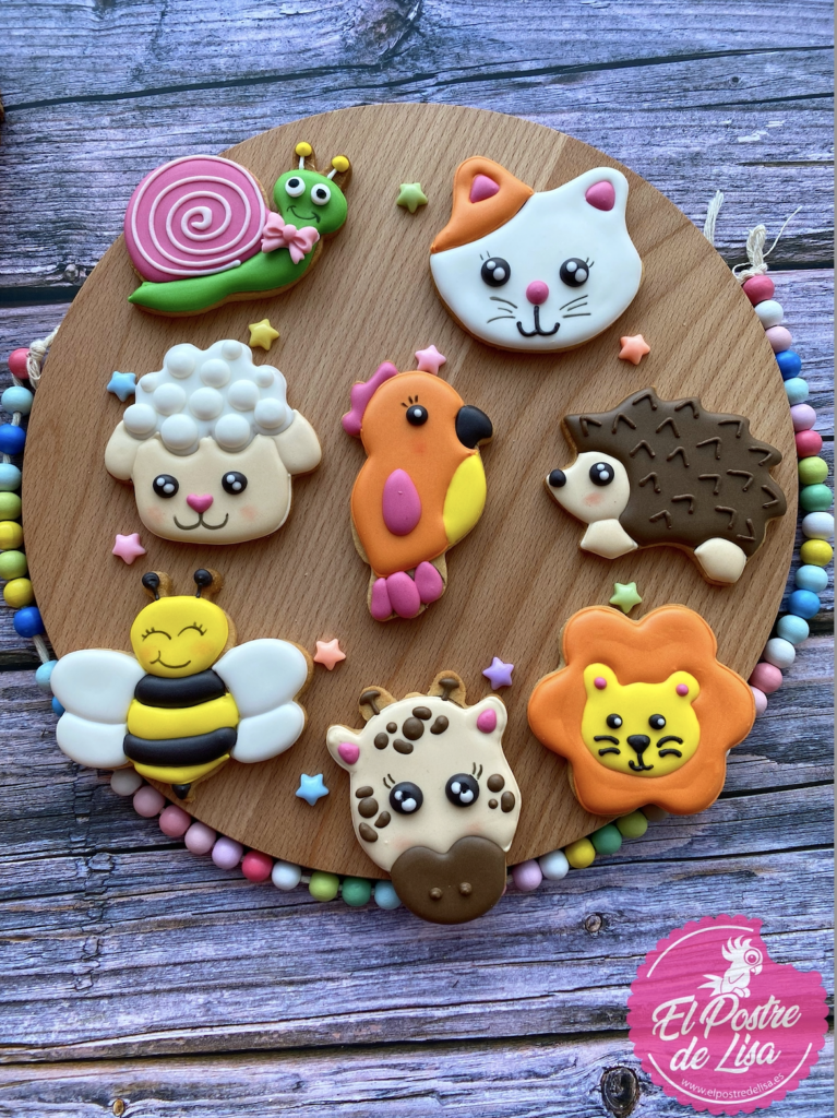 Set de galletas decoradas de animales: ¡8 diseños adorables! 🦁🐝